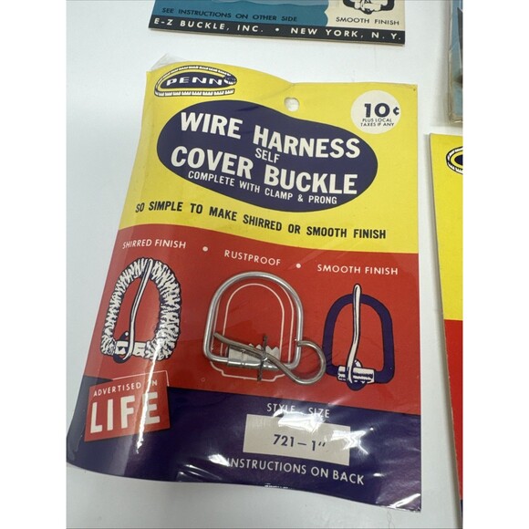 12x Vintage Sewing Lot Buckle Cover Kit E-z Belt Set Contour Metal Wire Harness - Picture 3 of 16